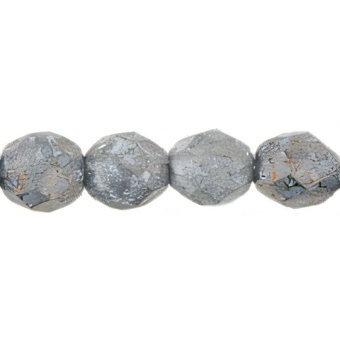 Czech Fire-Polish 8mm Luster - Stone Gray (25pcs)