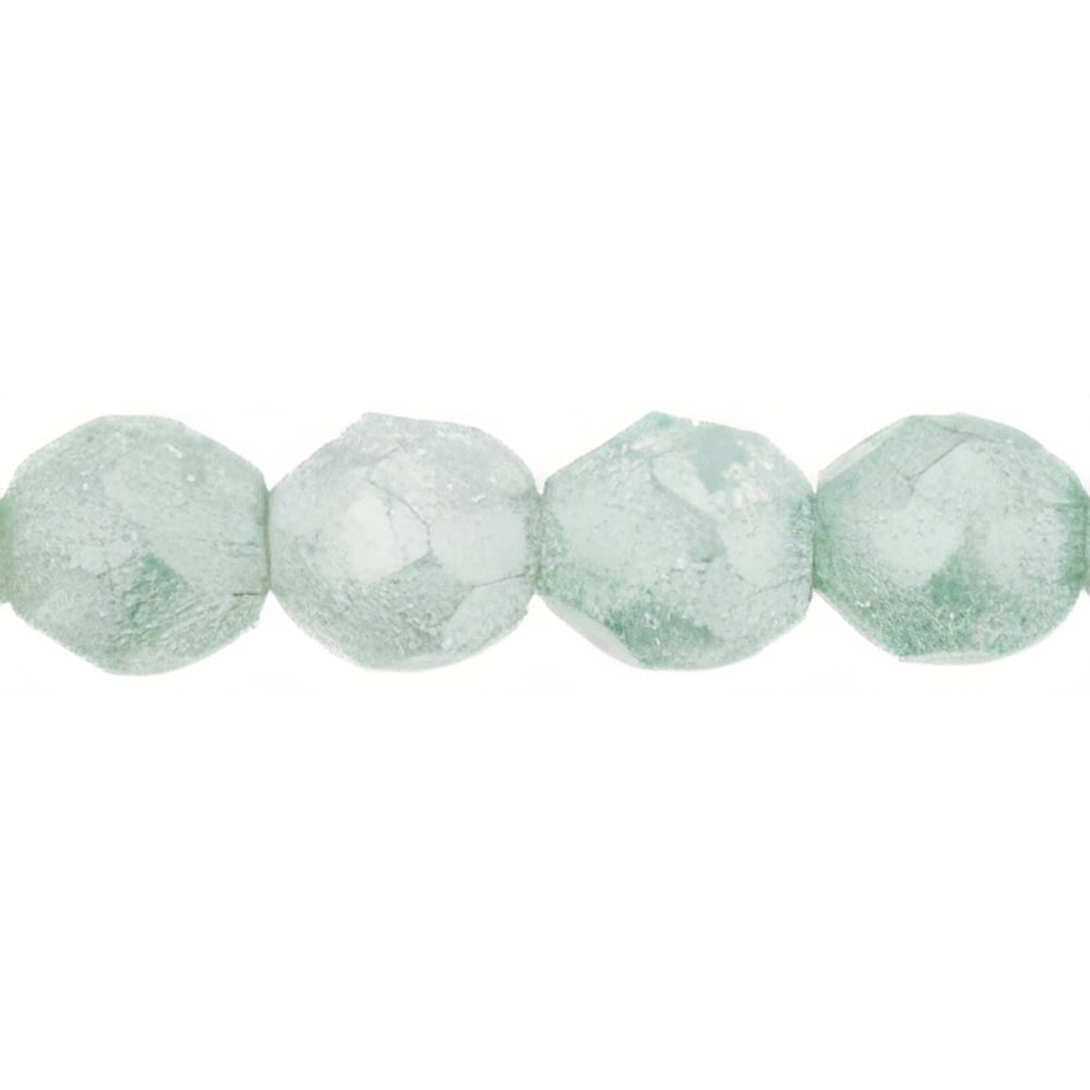 Czech Fire-Polish 8mm Luster - Stone Green (25pcs)