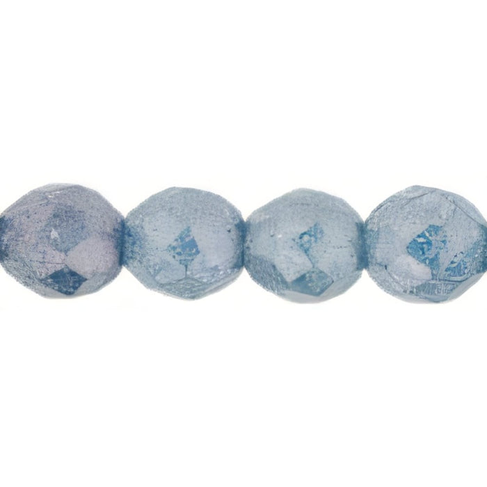 Czech Fire-Polish 8mm Luster - Stone Blue (25pcs)