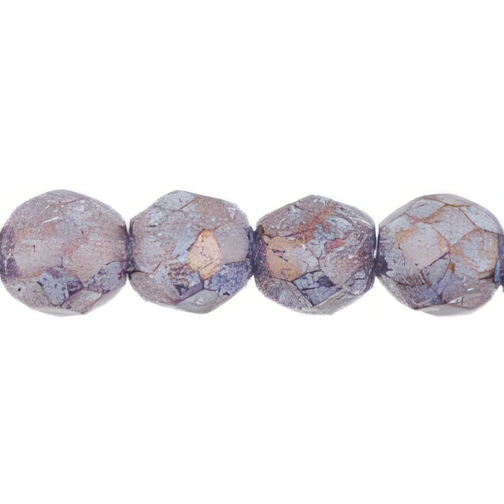 Czech Fire-Polish 8mm Luster - Stone Amethyst (25pcs)