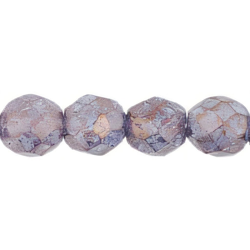 Czech Fire-Polish 8mm Luster - Stone Amethyst (25pcs)