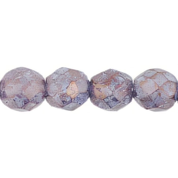 Czech Fire-Polish 8mm Luster - Stone Amethyst (25pcs)