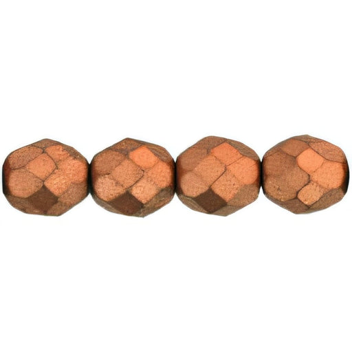 Czech Fire-Polish 8mm Matte - Metallic Copper (25pcs)