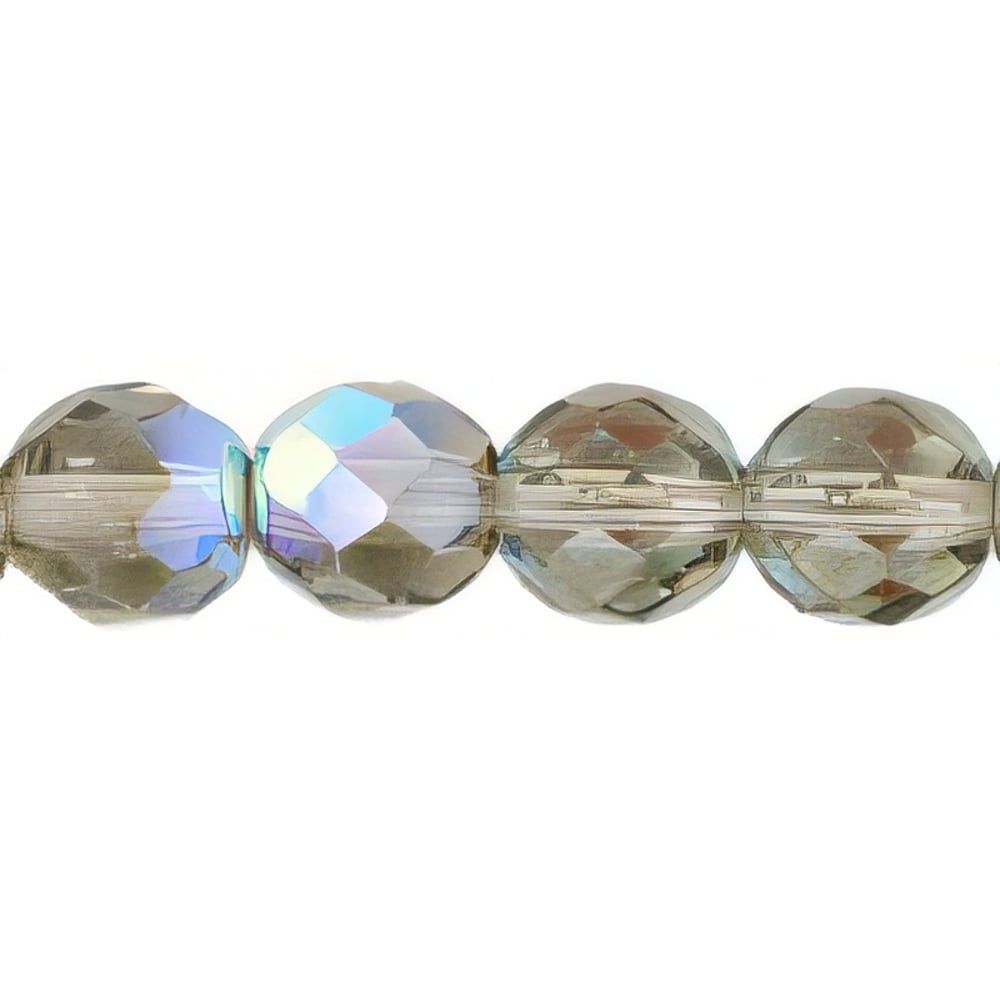 Czech Firepolish 8mm Black Diamond AB (25pcs)