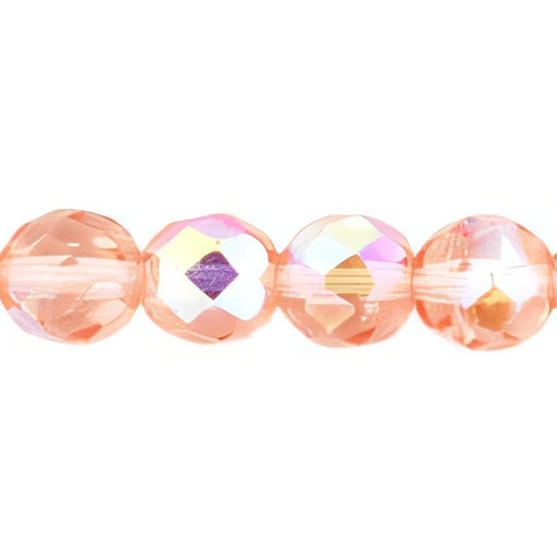 Czech Firepolish 8mm Rosaline AB (25pcs)