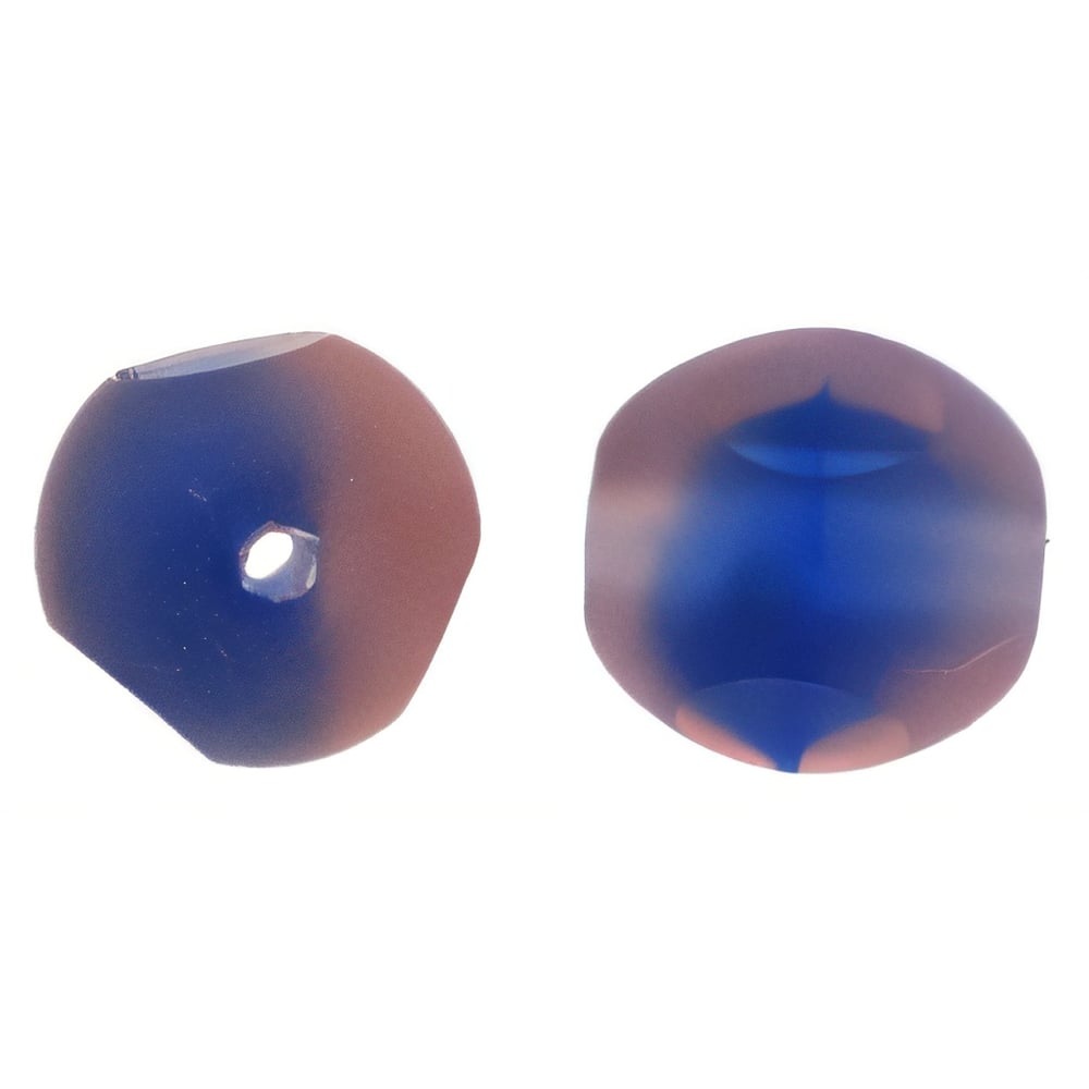 Czech German Style Triangle 10mm Matte - Lt Pink/Blue (25pcs)