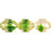 Czech Antique Style Faceted 10 x 8mm - Oval Crystal/Green (25pcs)