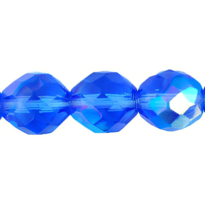 Czech Firepolish 10mm Sapphire AB (25pcs)