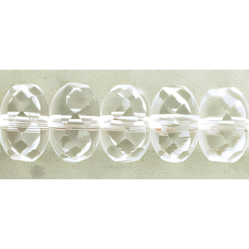 Czech Gem-Cut Rondelle 11 x 7mmmm Crystal (25pcs)