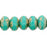 Czech Gem-Cut Rondelle 11 x 7mmmm Turquoise - Picasso (25pcs)