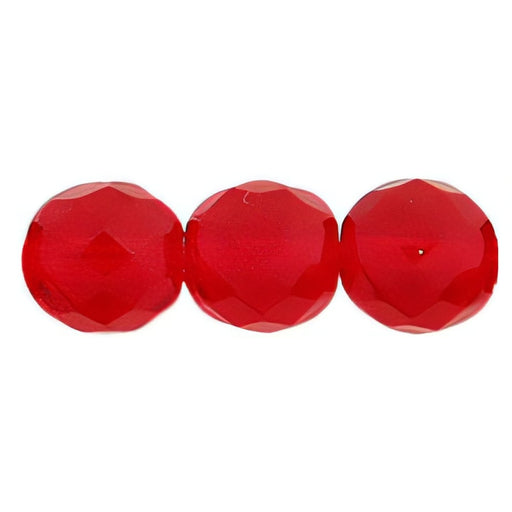 Czech Fire-Polish 12mm Siam Ruby (25pcs)