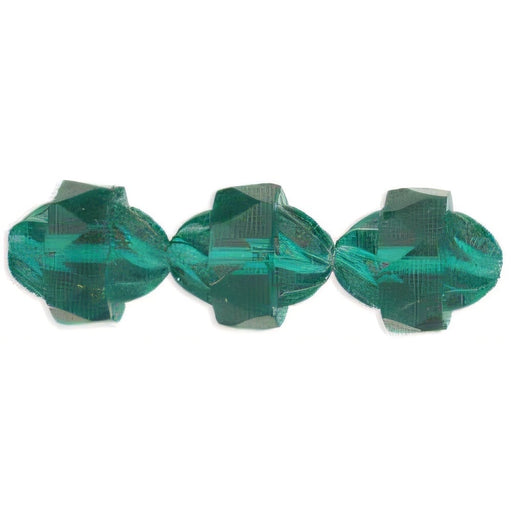 Czech Antique Style Faceted 12 x 9mm - Oval Emerald (25pcs)