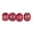Czech Gem-Cut Rondelle 6 x 4mm Copper - French Rose (25pcs)
