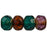 Czech Gem-Cut Rondelle 6 x 4mm Picasso - Multi Color - Dark Mix (25pcs)