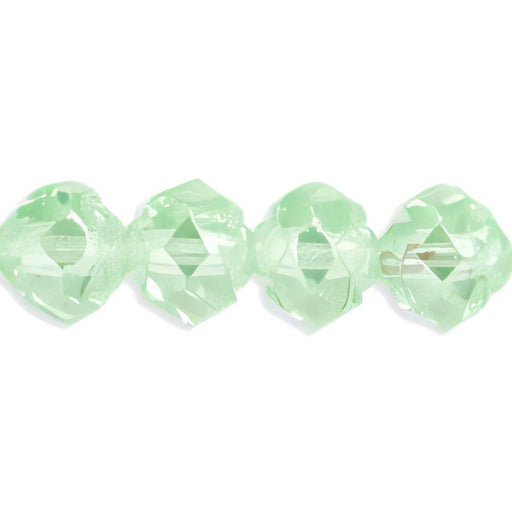 Czech Small Rosebud Fire-Polish 6 x 5mm Luster - Peridot (25pcs)