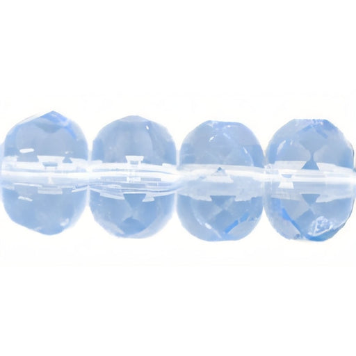 Czech Gem-Cut Rondelle 7 x 5mm Lt Sapphire (25pcs)