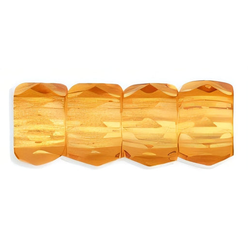 Czech Faceted Crow Beads 6 x 4mm (2.5mm hole) Topaz (25pcs)