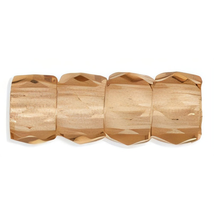 Czech Faceted Crow Beads 6 x 4mm (2.5mm hole) Lt Colorado Topaz (25pcs)