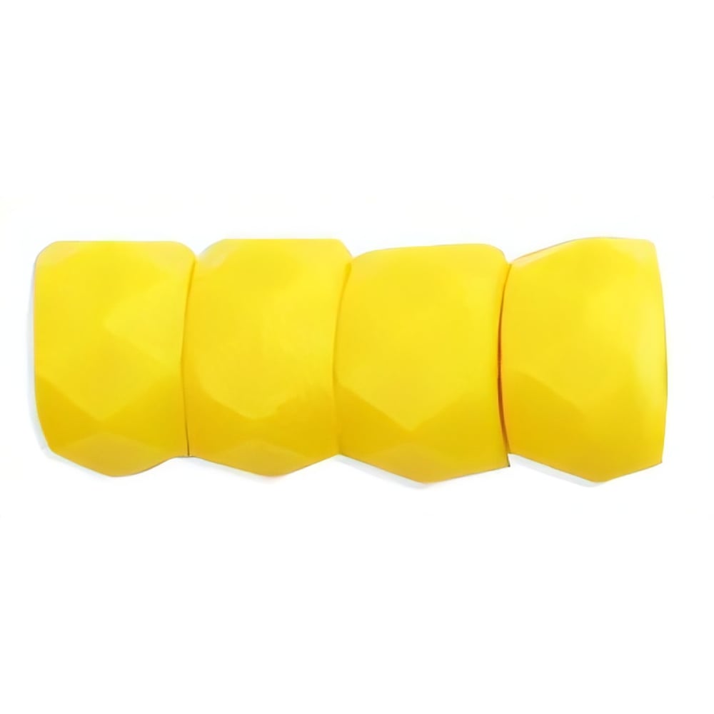Czech Faceted Crow Beads 6 x 4mm (2.5mm hole) Opaque Yellow (25pcs)