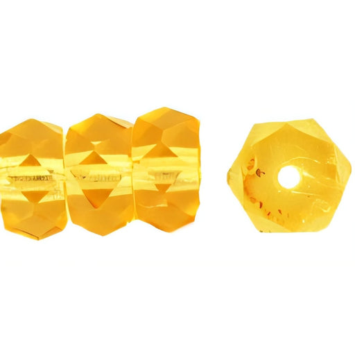 Czech Fire-Polish 6 x 3mm - Rondelle Med Topaz (50pcs)