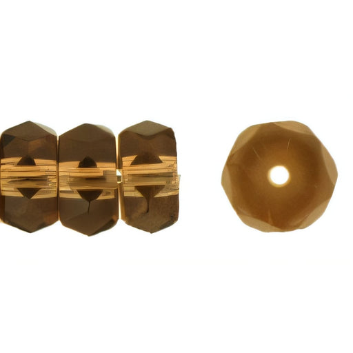 Czech Fire-Polish 6 x 3mm - Rondelle Smoky Topaz (50pcs)