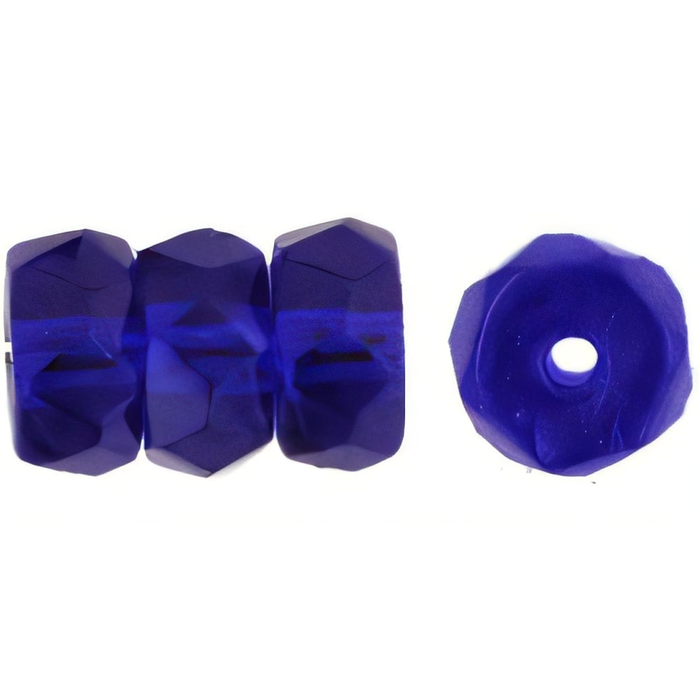 Czech Fire-Polish 6 x 3mm - Rondelle Cobalt (50pcs)