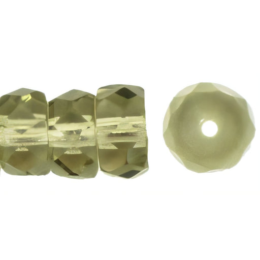 Czech Fire-Polish 6 x 3mm - Rondelle Black Diamond (50pcs)