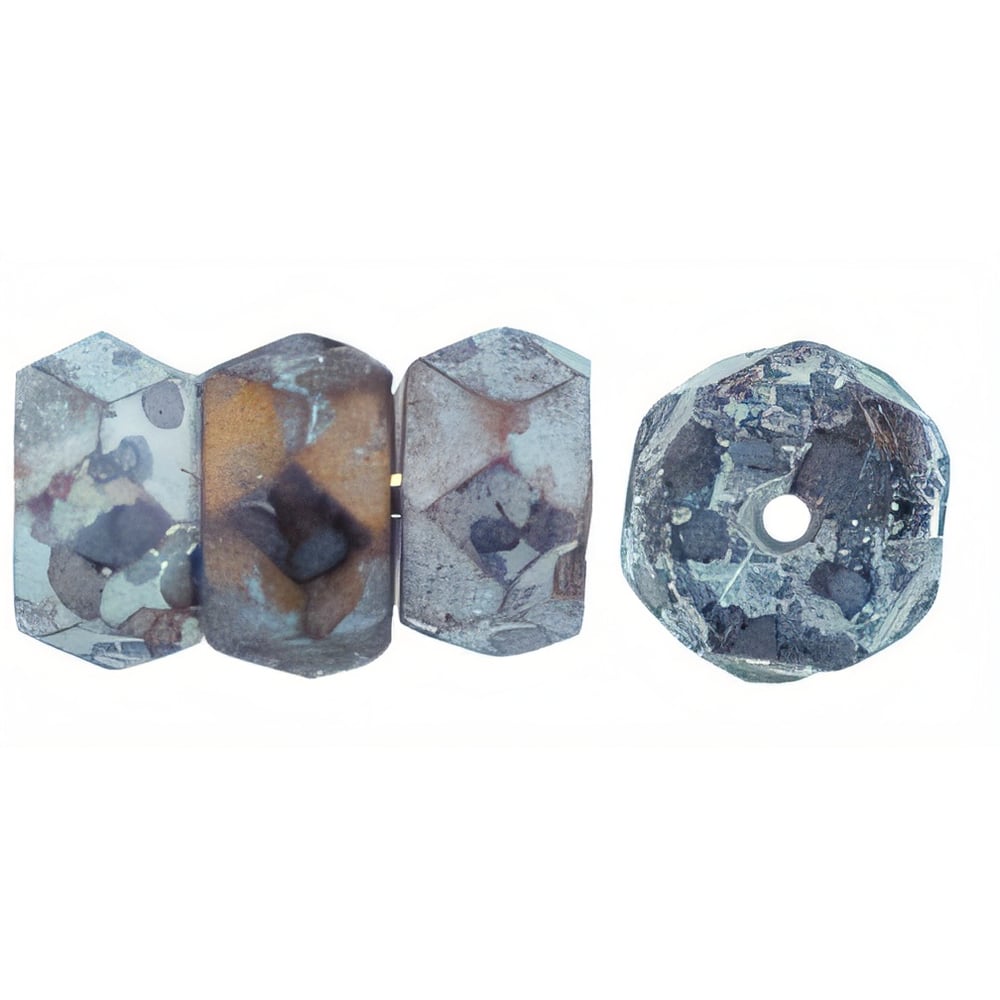 Czech Fire-Polish 6 x 3mm - Rondelle Luster - Stone Amethyst (50pcs)