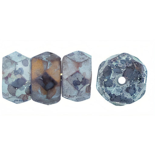 Czech Fire-Polish 6 x 3mm - Rondelle Luster - Stone Amethyst (50pcs)