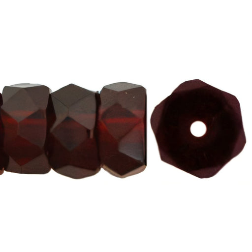 Czech Fire-Polish 6 x 3mm - Rondelle Ruby (50pcs)