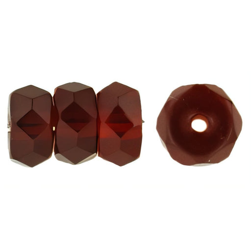 Czech Fire-Polish 6 x 3mm - Rondelle Garnet (50pcs)