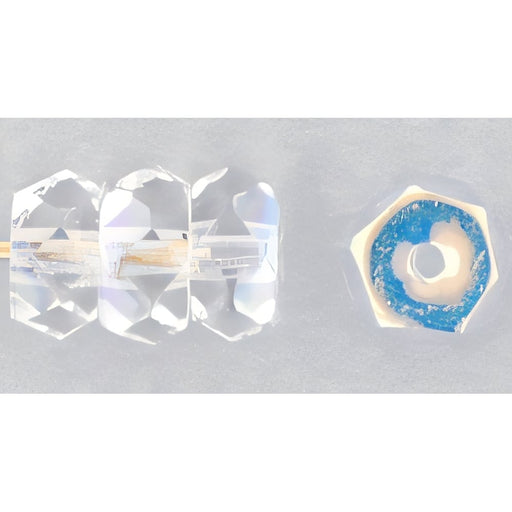 Czech Fire-Polish 6 x 3mm - Rondelle Crystal AB (50pcs)