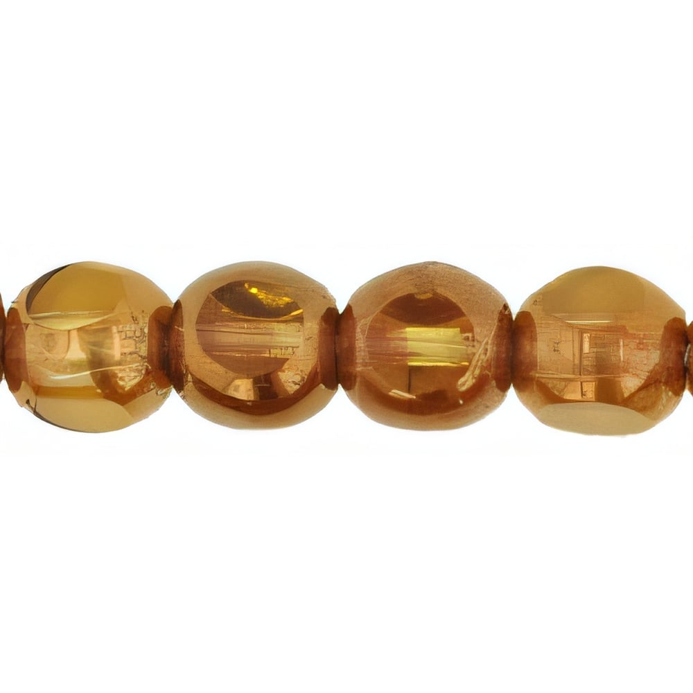 Czech Antique Style Triangle 6 mm - Bronze Med Topaz (25pcs)