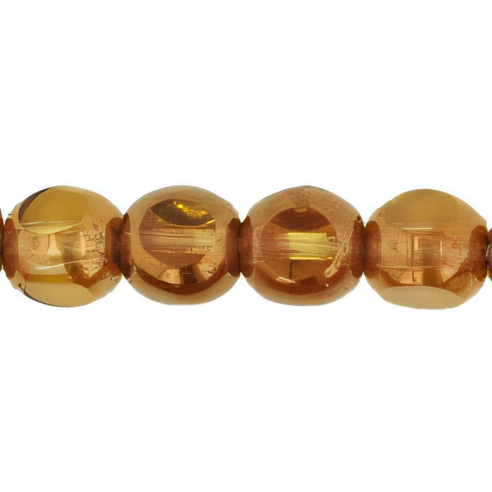 Czech Antique Style Triangle 6 mm - Bronze Med Topaz (25pcs)