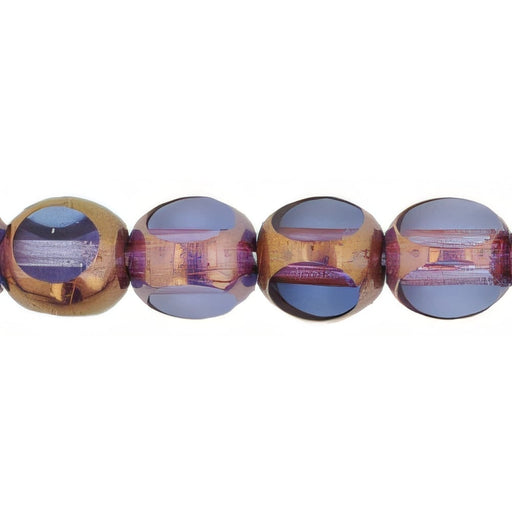 Czech Antique Style Triangle 6 mm - Bronze Med Sapphire (25pcs)