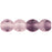 Czech German Style Triangle 6mm Matte - Crystal/Amethyst (25pcs)