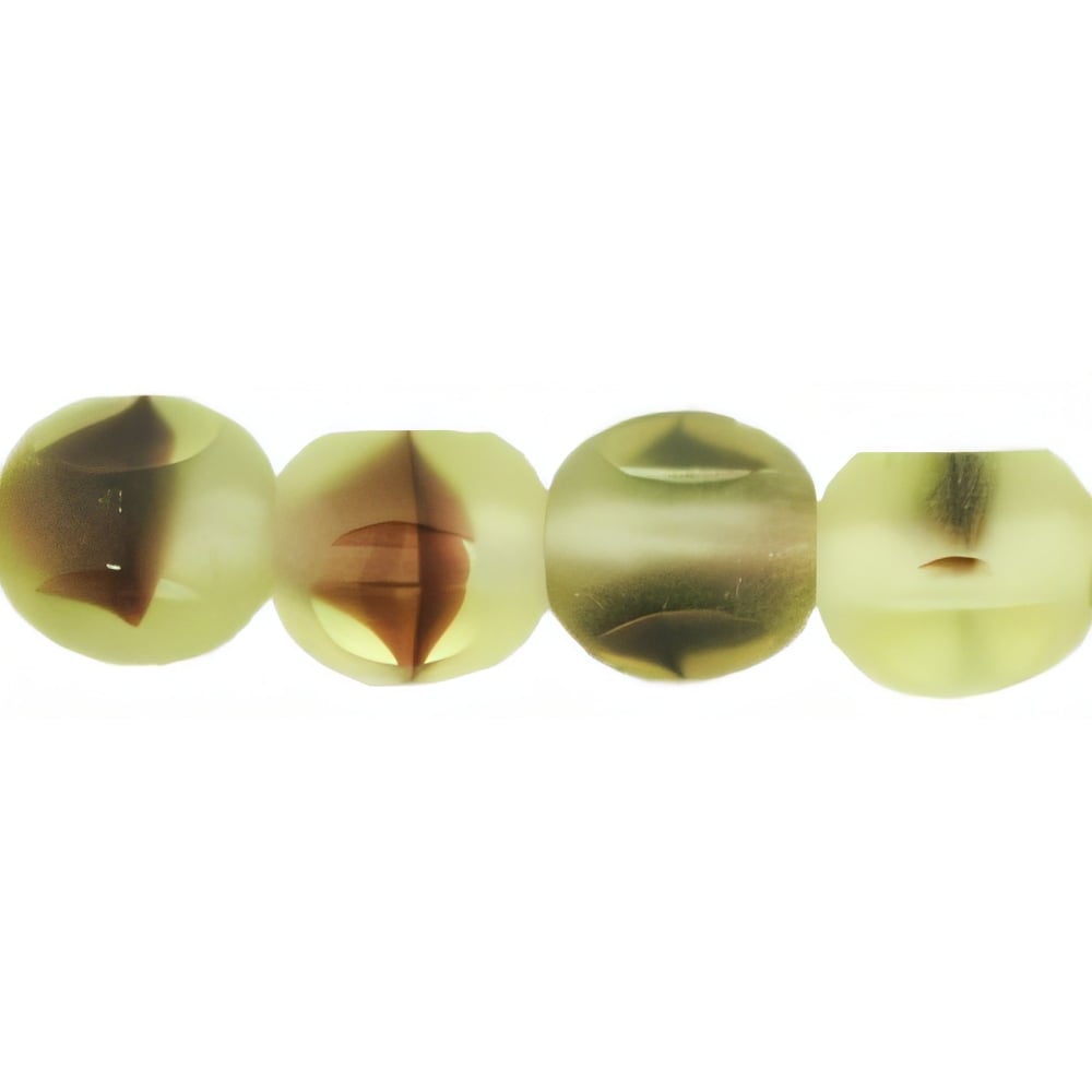 Czech German Style Triangle 6mm Matte - Olivine/Amethyst (25pcs)