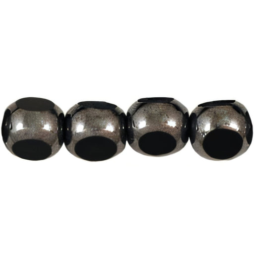 Czech Antique Style Triangle 6mm Hematite (25pcs)