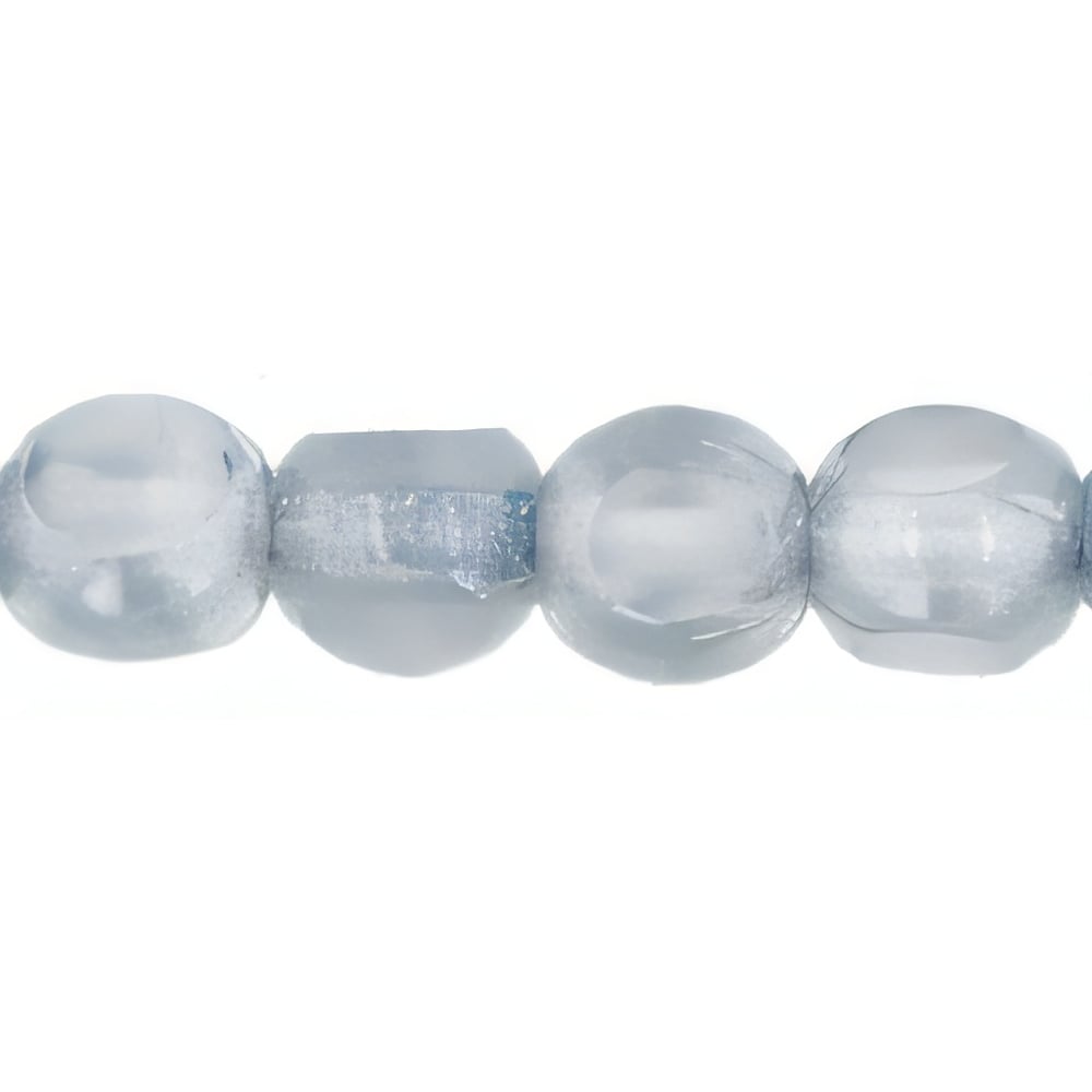 Czech Antique Style Triangle 6mm Luster - Transparent Blue (25pcs)