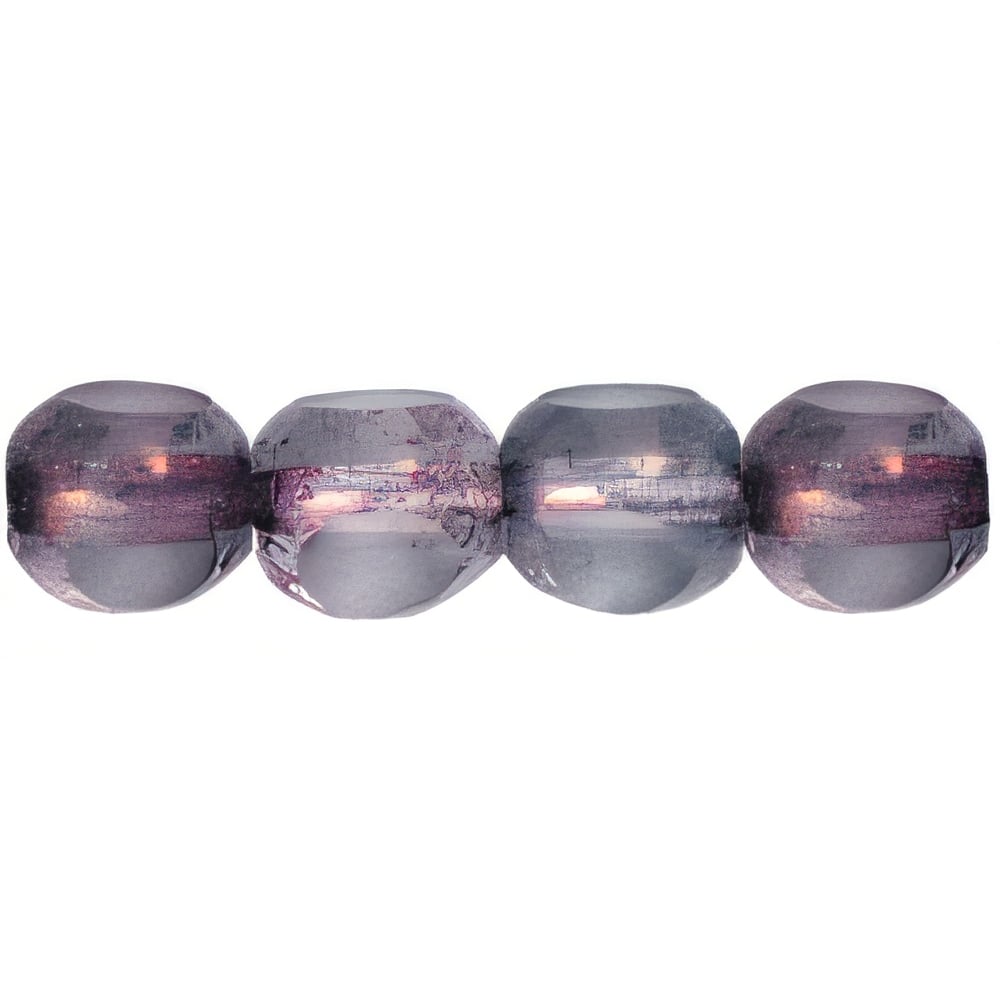 Czech Antique Style Triangle 6mm Luster - Transparent Denim Blue (25pcs)