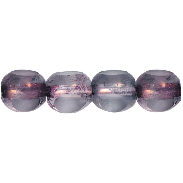 Czech Antique Style Triangle 6mm Luster - Transparent Denim Blue (25pcs)