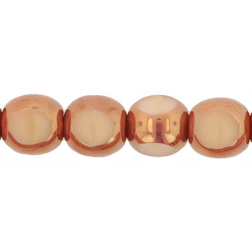 Czech Antique Style Triangle 6mm Beige/Copper (25pcs)