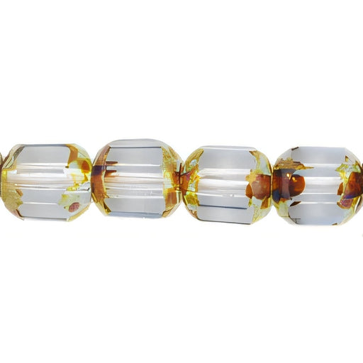 Czech Antique Style Octagonal 6mm Lt Sapphire (25pcs)