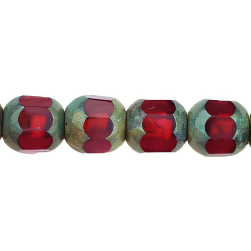 Czech Antique Style Octagonal 6mm Fuschsia (25pcs)