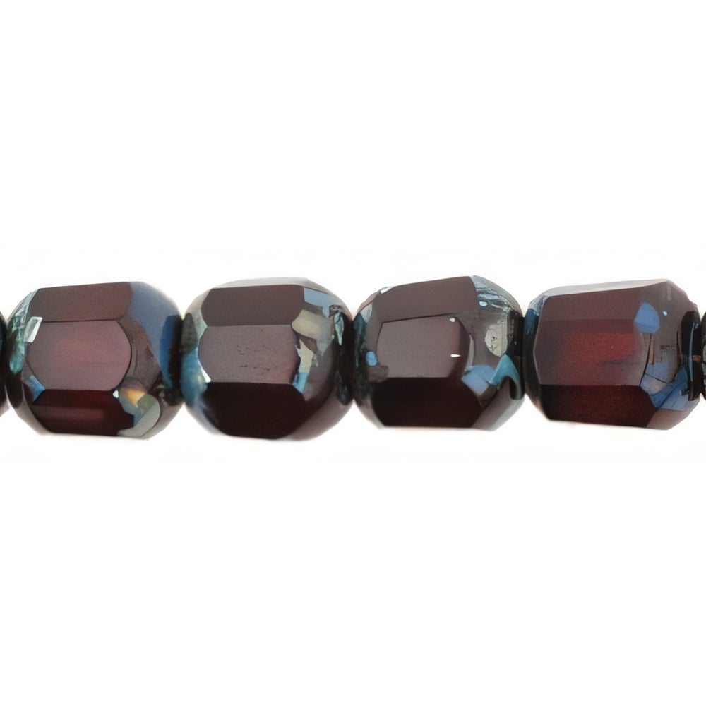Czech Antique Style Octagonal 6mm Ruby (25pcs)