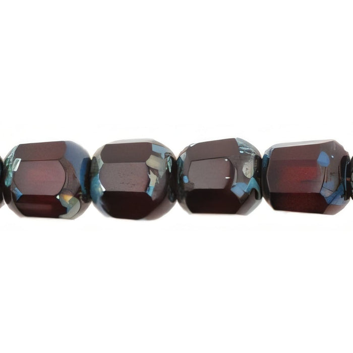 Czech Antique Style Octagonal 6mm Ruby (25pcs)