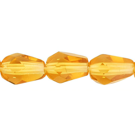 Czech Fire-Polish 7 x 5mm - Teardrop Topaz (25pcs)