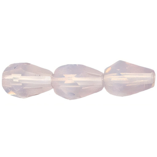 Czech Fire-Polish 7 x 5mm - Teardrop Milky Amethyst (25pcs)