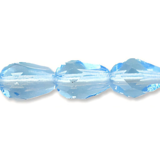 Czech Fire-Polish 7 x 5mm - Teardrop Lt Sapphire (25pcs)