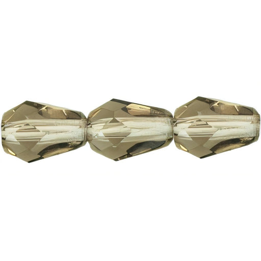 Czech Fire-Polish 7 x 5mm - Teardrop Black Diamond (25pcs)